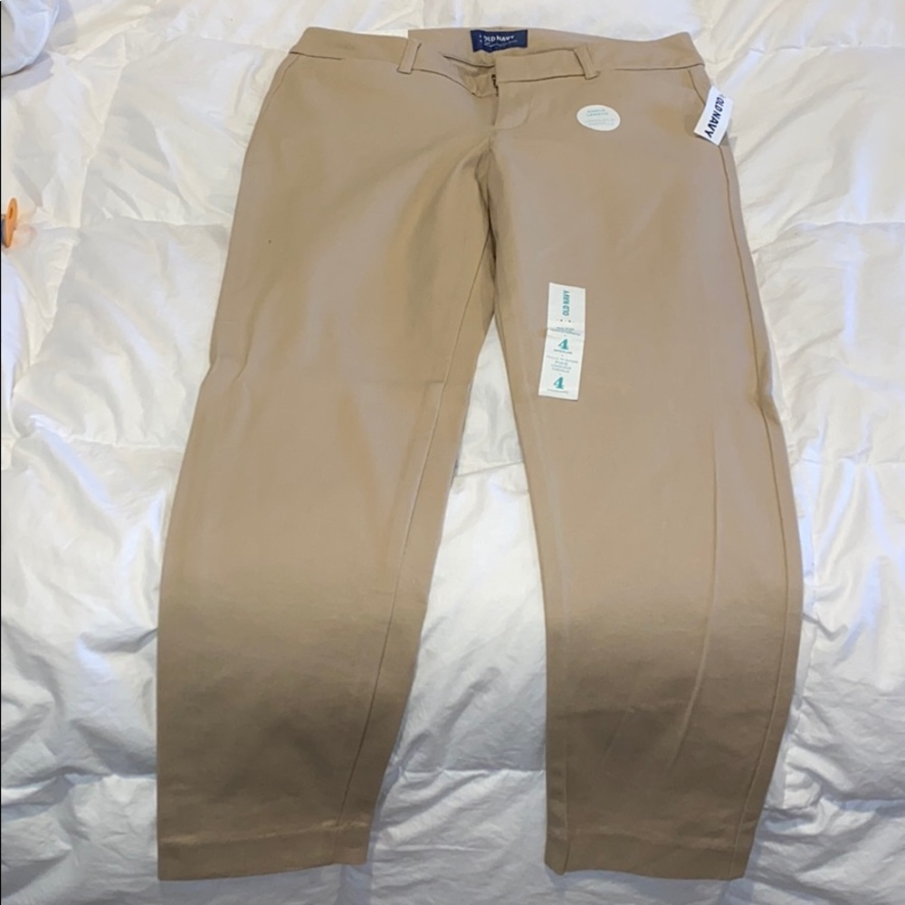 Old navy tan ankle pixie pants